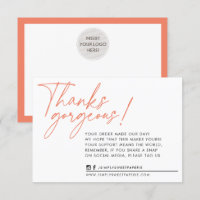 BUSINESS THANK YOU modern ball pen orange