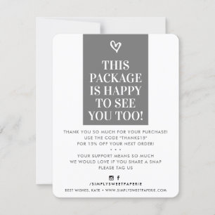 BUSINESS THANK YOU modern bold neutral grey Card