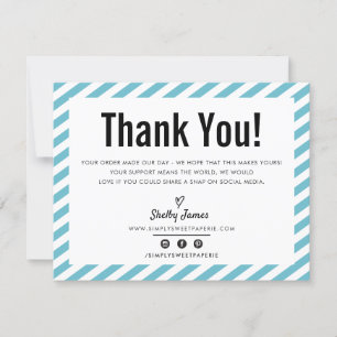 BUSINESS THANK YOU modern minimal turquoise LOGO