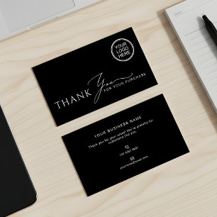 Business Thank You Modern Packaging Insert