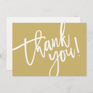 BUSINESS THANK YOU modern script insert plain gold
