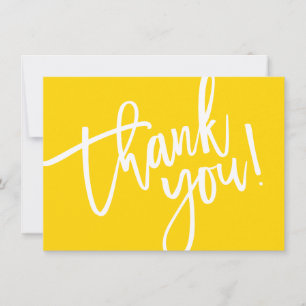 BUSINESS THANK YOU modern script slip yellow logo