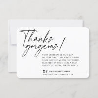 BUSINESS THANK YOU modern writing black white