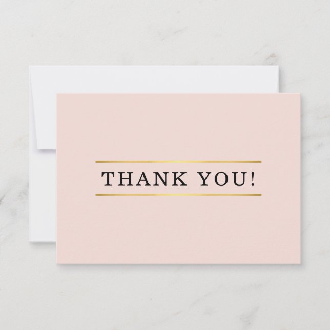 BUSINESS THANK YOU mondern minimal order insert Card (Front)