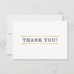 BUSINESS THANK YOU mondern minimal order insert Card