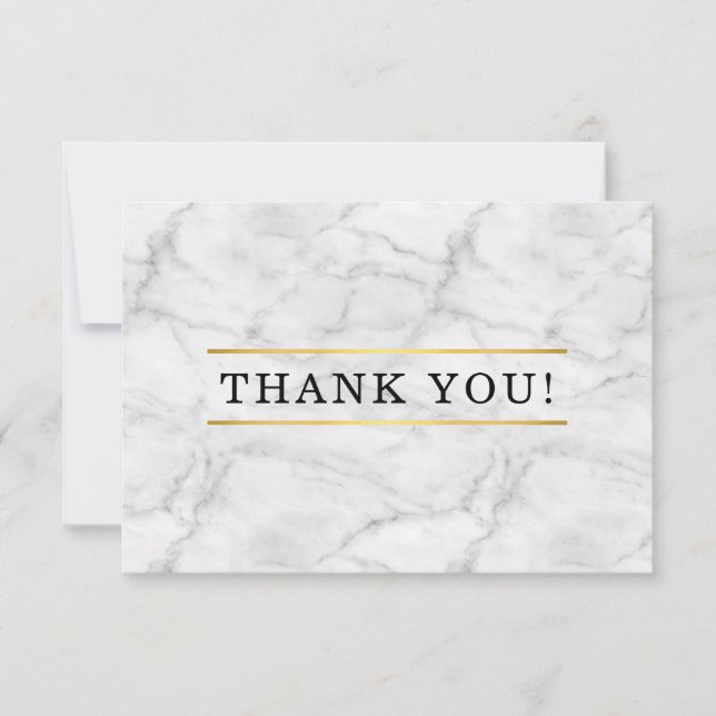 BUSINESS THANK YOU mondern minimal order insert Card (Front)