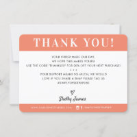 BUSINESS THANK YOU professional modern bold orange