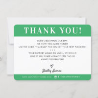 BUSINESS THANK YOU professional modern kelly green
