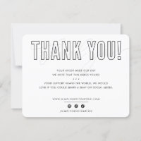 BUSINESS THANK YOU urban masculine black white
