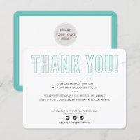 BUSINESS THANK YOU urban masculine mint green