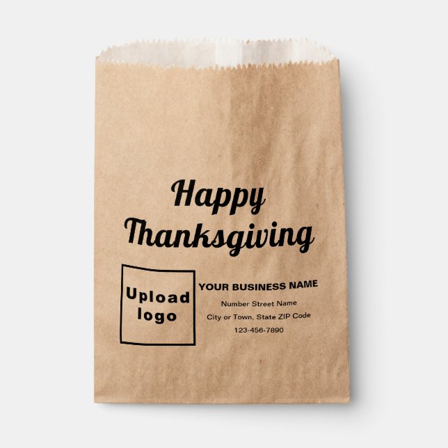 Business Thanksgiving Brown Paper Bag (Front)
