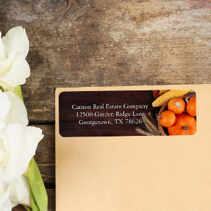 Business Thanksgiving Pumpkins Return Address