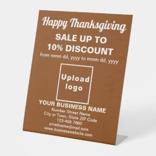 Business Thanksgiving Sale on Brown Pedestal Sign
