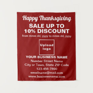 Business Thanksgiving Sale on Red Tapestry