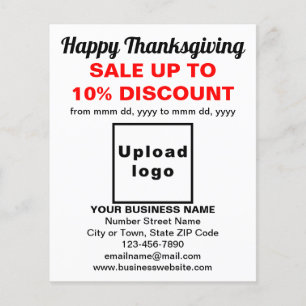 Business Thanksgiving Sale on White Flyer