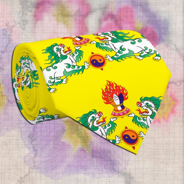 Business Tibet & Tibetan Flag, Snow Lions / Hearts Tie (Creator Uploaded)