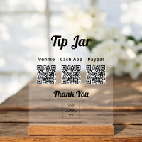 Business Tip Jar QR Code Logo