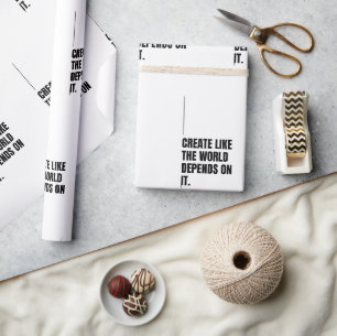 Business To Business Black Typography Modern Box Wrapping Paper