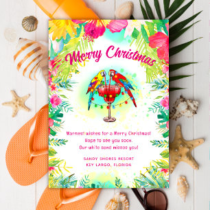 Business Tropical Merry Christmas  Holiday Card