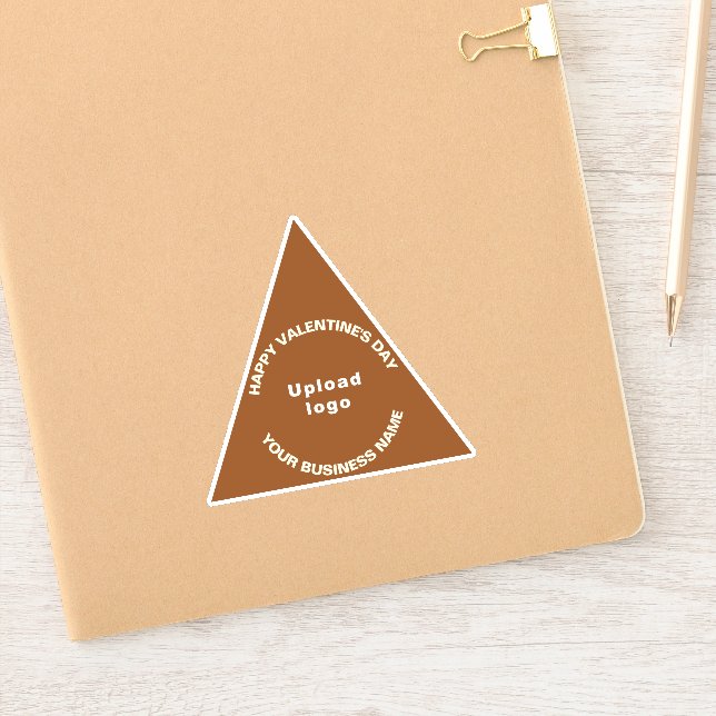 Business Valentine Blue Triangle Vinyl Sticker (Notebook)