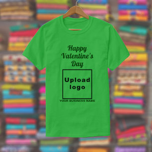 Business Valentine Greeting on Green T-Shirt