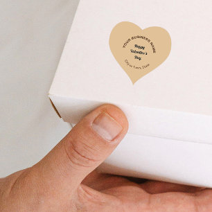 Business Valentine Greeting on Light Green Heart Sticker
