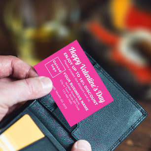 Business Valentine Pink Discount Card