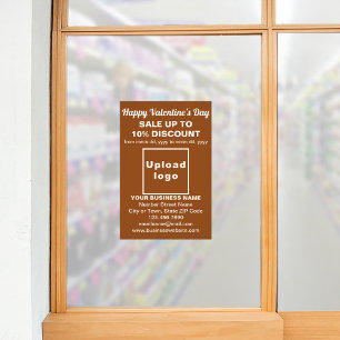 Business Valentine Sale on Brown Photo Paper Print