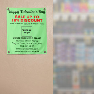 Business Valentine Sale on Light Green Tapestry