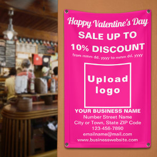 Business Valentine Sale on Pink Banner