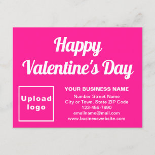 Business Valentine Small Pink Flat Holiday Card