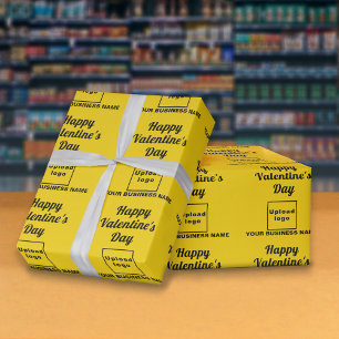 Business Valentine Yellow Wrapping Paper