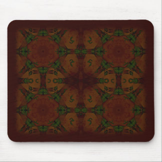 Business Vintage Fractal Polygons Brown Mouse Pad