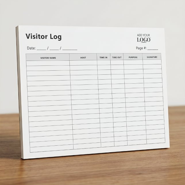 Business Visitor Log Book | Professional Tear-Off Notepad (Creator Uploaded)