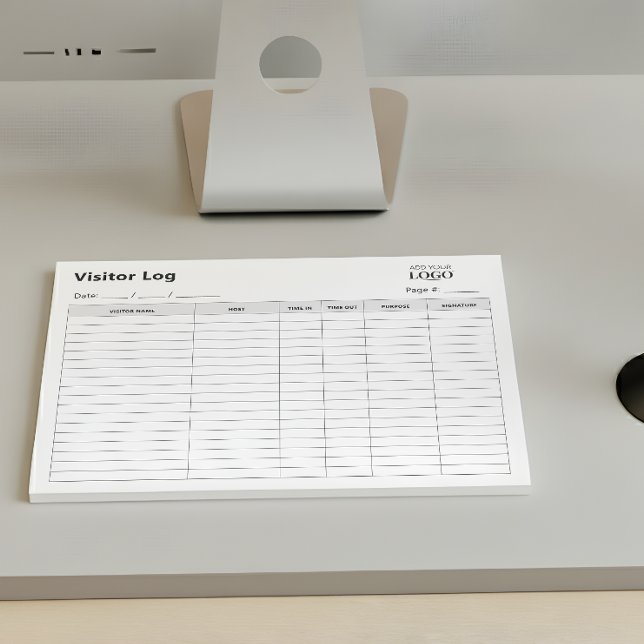 Business Visitor Log Book | Professional Tear-Off Notepad (Creator Uploaded)