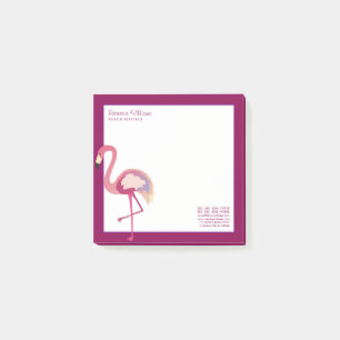 Business   Watercolor Flamingo Post-it Notes