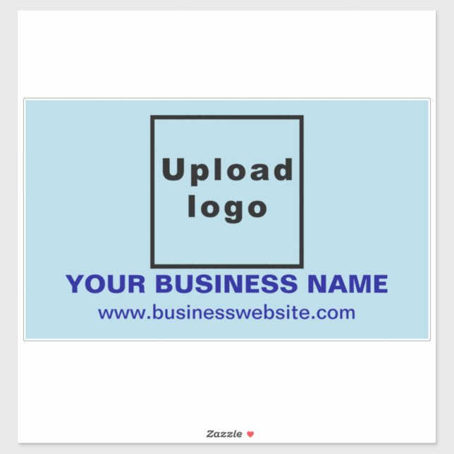 Business Website, Light Blue Large Rectangle Vinyl (Sheet)