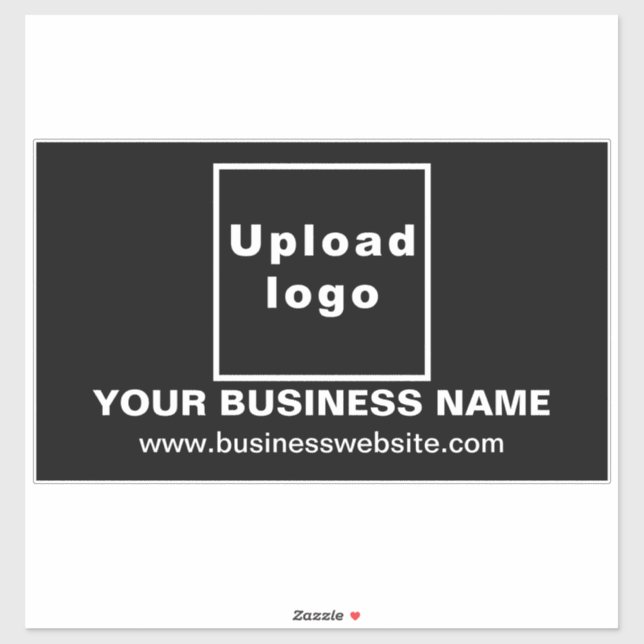 Business Website on Black Large Rectangle Vinyl (Sheet)