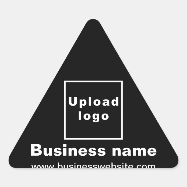 Business Website on Black Triangle Sticker (Front)
