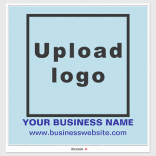 Business Website on Light Blue Large Square Vinyl