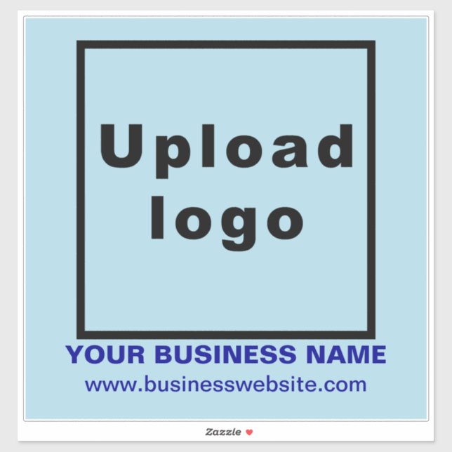 Business Website on Light Blue Large Square Vinyl (Sheet)