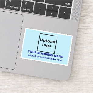 Business Website on Light Blue Rectangle Vinyl