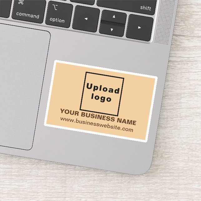 Business Website on Light Brown Rectangle Vinyl (Detail)