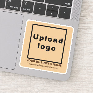 Business Website on Light Brown Square Vinyl