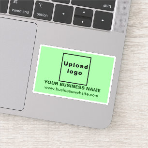 Business Website on Light Green Rectangle Vinyl