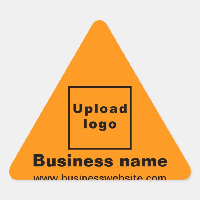Business Website on Orange Colour Triangle Sticker (Front)