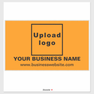 Business Website on Orange Large Rectangle Vinyl