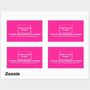 Business Website on Pink Rectangle Sticker
