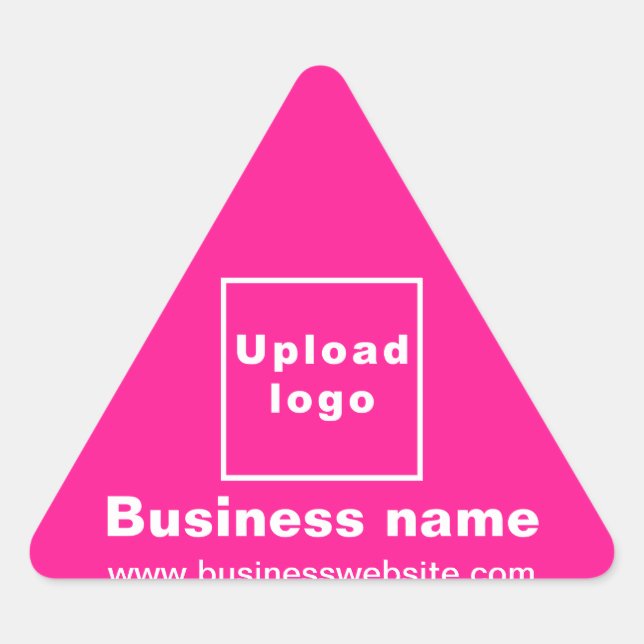Business Website on Pink Triangle Sticker (Front)
