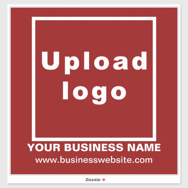 Business Website on Red Large Square Vinyl (Sheet)